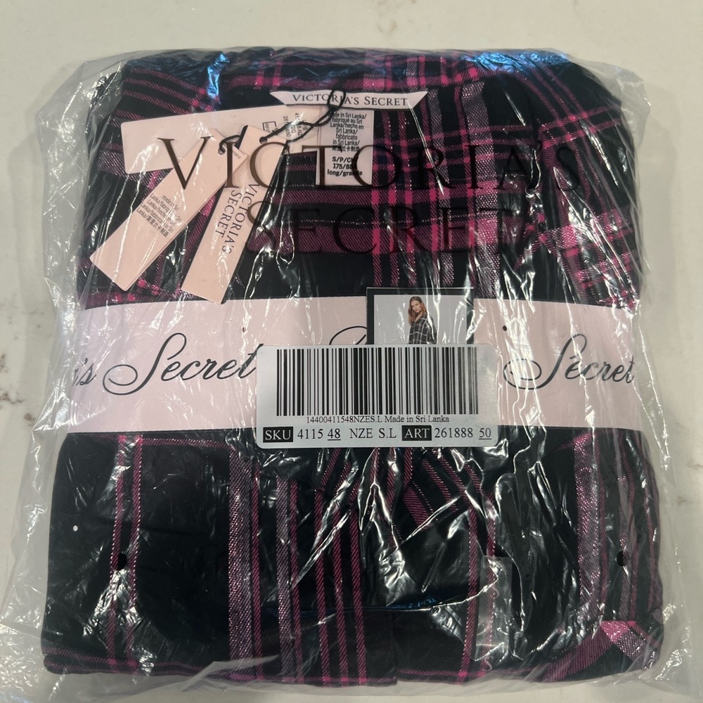 Victoria's Secret Pink and Black Plaid Sleepwear Set
